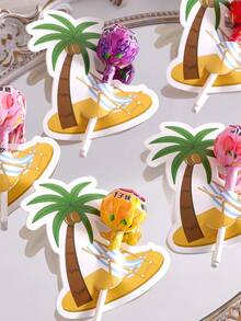 20/30pcs/Pack Saudi National Day, Holiday Gifts, Coconut Tree Shaped Candies And Snacks, Paper Cards And Coconut Tree Shaped Decorative Paper, Perfect For Celebrating National Day, Cultural Events And Corporate Events, Family Events Saudi National Day Saudi Saudi Arabia - Multicolor - View 3