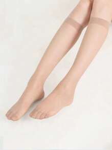 1 Paar ultraleichte, modische, minimalistische und hautfreundliche Kniestrümpfe für den Sommer