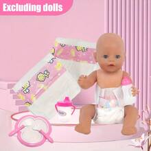 12pcs Magic Baby Dolls Mini Milk Bottles, Bottle And Juice Bottle Set, Magical Baby Doll Bottle Toy Set, Panda Sticker Milk Bottle & Juice Bottle Dolls, Disappearing Liquid, Strange Milk & Juice Bottles, Disappearing Doll Magic Bottle Children Toys, Suitable As Doll Accessories (Random Accessory Color)
