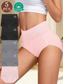 MEIYATING 5件套高腰女士收腹舒适条纹内裤 - 彩色 - 查看 2