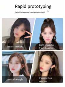 粉色卷发工具一套，可折叠镜梳，粉色网袋，可折叠收纳，小巧便携，适合家庭、出差、学校、办公室，可作为礼物送给同学、同事、朋友、妈妈，以及返校季礼物 - 粉色 - 查看 7