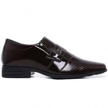Men's Dress Shoes Comfortable Shiny Patent Formal Party02 - Rỉ Nâu - Xem 2