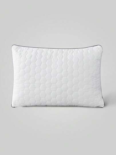 1pc Hotel Home Bed Pillow, Luxe Quality, Made Premium Zachte Feather Alternative Filling, Com Tafel High Elasticity Pillows, Bedroom, Guest Room, Dorm Room (50x70)