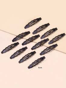 12 Stücke Mädchen einfache schwarze Cut Out Wellen Wort Clips