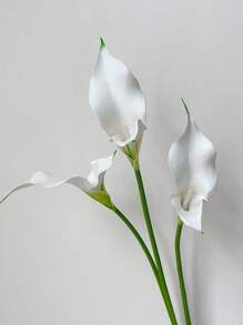 1/3/6pcs 58cm Double Calla Lily Artificial Flowers, High-Quality EVA Material, Home Decor, Photography, Showroom, Wedding Decoration, Table Centerpieces, Plastic Flowers