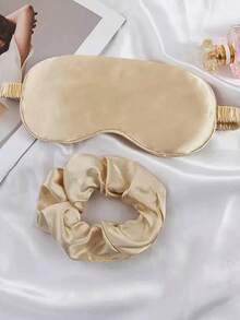2 件套睡眠面罩和发圈套装，遮光，丝绸般质感，免压缩，学校，返校，旅行，旅行必需品，家居必需品，眼罩，睡眠面罩 - 彩色 - 查看 10