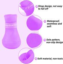Botas de Lluvia para Mascotas – Zapatos de PVC para Protección de Patas - Morado - Ver 3