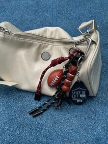 Original Design Sports Themed Keychain Bag Pendant Basketball Football Rugby Keychain Outdoor Travel Fashion Accessory Holiday Birthday Gift Backpack Decor Keychain For Bag Car Accessories For Women - Multicolor - View 7