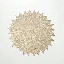 2pcs/4pcs/6pcs Leaf Pattern Heat Insulation Round Placemats And Table Mats, Hotel Restaurant Decor Heatproof Non-Slip Kitchen Table Mats, Customized Dining Table Pads - Combination Of Leaves - View 7