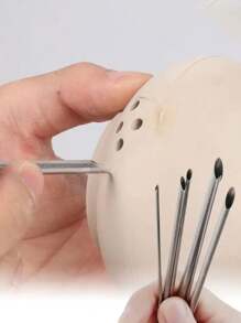 6 قطع أدوات من الفولاذ المقاوم للصدأ لتشكيل الحفر والنحت والقطع والدمغ على الخزف والسيراميك والطين البوليمري ، طقم أدوات نحت وتشكيل الخزف والطين البوليمري - أدوات دقيقة للنحت والدمغ والصياغة للسيراميك والمشغولات اليدوية