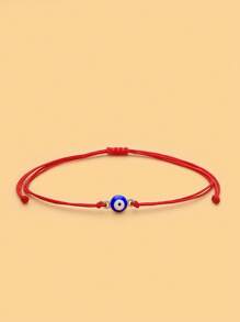 LORRILIA Set de 12 pulseras trenzadas con amuleto de ojo maligno rojo de buena suerte, pulsera de la amistad, regalo de joyería, paquete familiar para compartir al por mayor