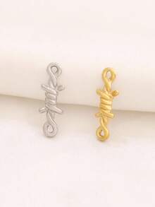 3 件不锈钢 3D 荆棘金属连接器吊坠创意饰品适用于 DIY 珠宝制作手工配件