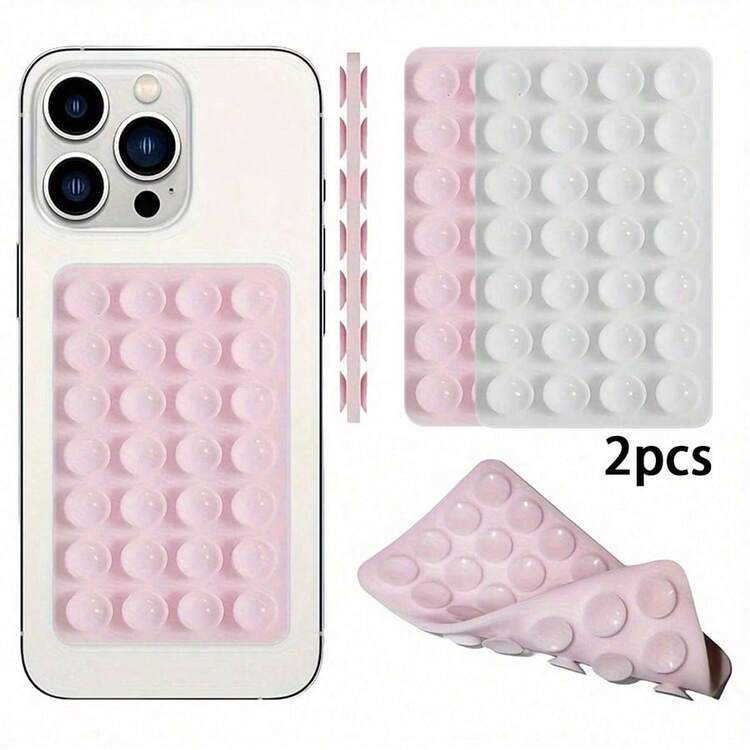 シリコン吸盤電話スタンド、28個 独立した吸盤、接着剤なし、再利用可能な両面スタンド、メイクアップ、フィットネス、シャワー、車、キッチンでの使用に最適、iPhone、Androidフォンに対応、誕生日、家族、友人へのギフト、電話ホルダー、電話アクセサリー。 - マルチカラー - 見る 25