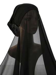 1 Stück Damen einfarbiger Chiffon Rohrschal Hijab, modische vielseitige, bequeme und atmungsaktive Hijab Accessoires, geeignet für den täglichen Gebrauch