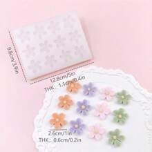 1 pieza Molde de silicona de 6/12 cavidades para hacer velas y manualidades, con diseño de pétalos florales de cerezo y girasol de cinco pétalos, moldes reutilizables para manualidades DIY, jabón, arte en resina, herramientas decorativas de yeso aromático, jabón, cera en cubos, impresiones detalladas, suministros para hacer regalos para bodas, graduaciones, cumpleaños, fiestas y decoración