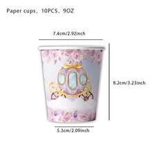 10/2050PCS Princess Party Tableware Decoration Set, Princess Birthday Party Decoration Supplies Include Disposable Tableware Plates, Cups, Napkins, Suitable For Princess Themed Birthday Parties And Baptism Parties, Can Be Used By 20 Guests. - Multicolor - View 12