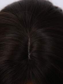 SMILCO 20 Inches, High-Temperature Silk Women's Wig, Dark Brown, Smooth A-Line Bangs, Rose Breathable Inner Layer With Glue-Free Design, Women's Wig, Suitable For Daily/Event Wear. - 黑棕色 - 查看 7