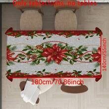 1 Stück Polyester-Tischdecke, Weihnachtsthema Tischdecke mit rotem Karomuster, dekoriert mit Tannenzweigen, goldenen Kugeln, Orangenscheiben und Lebkuchen, perfekt zum Dekorieren von Esstischen, um eine warme und festliche Atmosphäre für Familienfeiern und Feiertagsveranstaltungen zu schaffen. Geeignet für Gartenpartys, Picknicks, Abendessen, ideal für Heim- und Restaurantdekor.