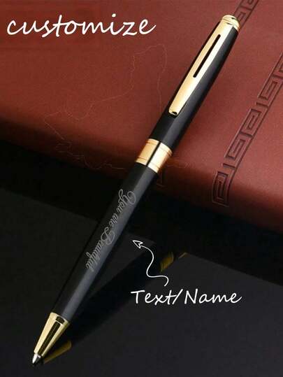 Bolígrafo de firma de metal personalizado - personalizable con nombre o logotipo, incluye caja de regalo elegante, perfecto para oficina, cumpleaños, regalos de boda personalizados, multifuncional, duradero, ornamental, reutilizable, exquisito, elegante, de alta calidad, colorido, moderno, personalizado, único, regalos ideales para él, regalos ideales para ella, papá, mamá, familia, amigos, salón de té, hogar, jardín, oficina