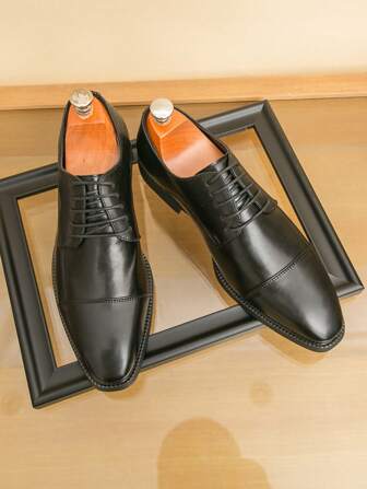 大码男士复古英伦风格休闲牛津乐福鞋，正式婚礼办公室鞋，正式/商务正装