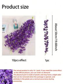 10 Stück/Packung künstliche Glyzinie, Rankengirlanden, Weihnachtsparty Heim Dekoration grüne Wand Decke Blumendekoration, perfekt für Hochzeit Hängedekoration, perfekt für Party, Zuhause, Garten, Wanddekoration, Künstliche Pflanzen