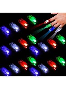 5/10//20/40PC LED Finger Lights, Battery Powered Mini Flashlights, Multiple Color LED Finger Flashlights, Suitable For Children's Birthday Gifts, Bars, Party Gatherings, Easter, Halloween, Christmas And New Year Celebrations, Night Light Party Accessories (With Battery)
