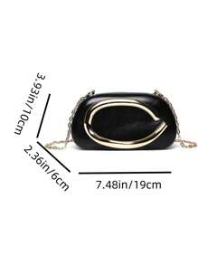 Fashionable, Elegant, Simple, Personalized, Versatile, Classic Women's Shoulder/Crossbody Bag, Suitable For Street, Date, Cocktail Party, Commute, Office