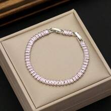 Brazalete de circonita de colores - Joyería elegante y brillante | Brazalete de joyería diaria | Regalo de otoño | Brazalete de mujer | Regalo de joyería para mujer/Regalo de cumpleaños/Joyería de San Valentín/Regalo de Navidad | Suministros para fiestas/Recuerdos/Regalo de graduación