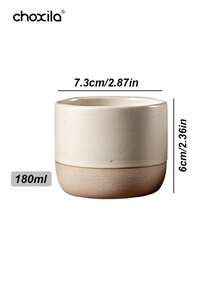 choxila 1个复古陶瓷咖啡杯，日式粗陶浓缩咖啡杯，马克杯，茶杯 - 适合下午茶、客厅、家庭聚会、卧室、节日礼物、沙特国庆节礼物