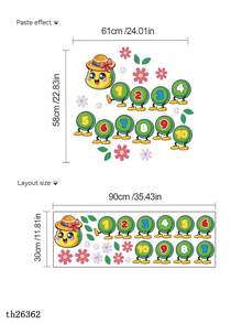 1 szt. Urocza naklejka na podłogę z PVC z kreskówkową gąsienicą, uroczy ślad gąsienicy, cyfrowa naklejka na ścianę z gąsienicą, dekoracja do pokoju dziecięcego, salon, letnia dekoracja pokoju na Halloween i Boże Narodzenie, dekoracje ścienne, spersonalizowana naklejka na podłogę, płytki podłogowe, wystrój kuchni i salonu, płytki podłogowe, samoprzylepne płytki podłogowe, odklejane