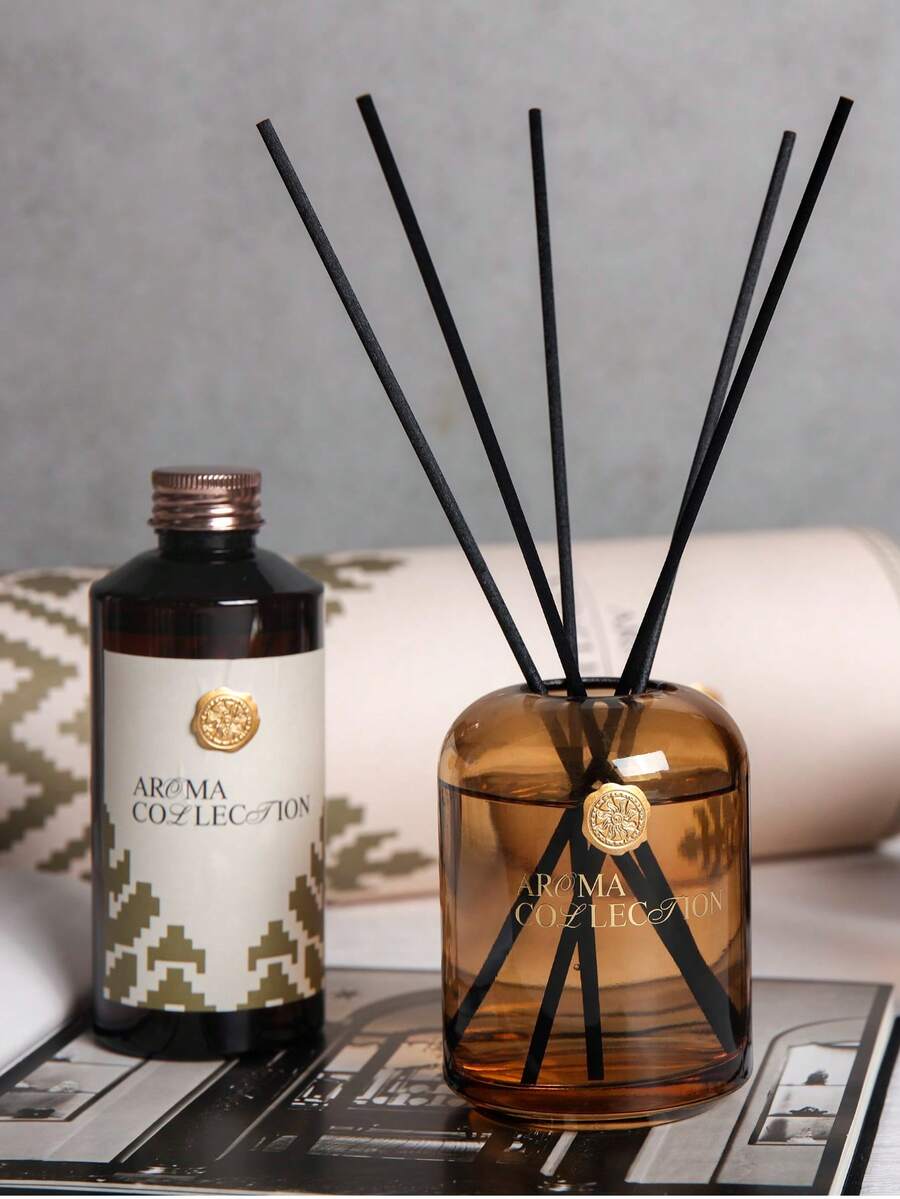 1 Set de Difusor de Aromaterapia con Varillas, Aceites Esenciales Naturales Mezclados, Decoración del Hogar, Aroma Duradero, Adecuado para Regalos de Boda, Cumpleaños, Día de San Valentín, Navidad, Fiestas, Aplicable para Dormitorio, Estudio, Sala de Estar, Baño, Desodorización - Aceites esenciales extraídos de plantas naturales. - Ver 1