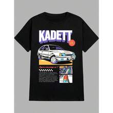 T-Shirt Vintage Car Kadett GSi 1991 Automobile Fans Motors Supercar Vehicle Unisex Male Female 100% Cotton Top Premium Streetwear Launch Immediate Shipping Various Colors!! Plus Size - màu đen - Xem 1