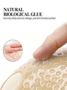 2件装（米色+黑色）翼形无背自粘文胸，提拉支撑，隐形无肩带，透气，适合搭配婚纱 - 彩色 - 查看 7