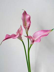 1/3/6pcs 58cm Double Calla Lily Artificial Flowers, High-Quality EVA Material, Home Decor, Photography, Showroom, Wedding Decoration, Table Centerpieces, Plastic Flowers