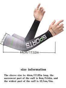 أكمام حماية من الشمس مضادة للأشعة فوق البنفسجية 1 زوج بطباعة الحرف، مناسبة للدراجة والدراجة النارية - أزرق غامق - مشاهدة 4