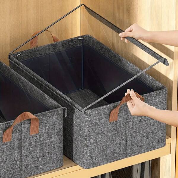 Caixa organizadora para roupas de cama e guarda-roupa, caixa com estrutura de aço, caixa organizadora, caixa para roupas de dormitório, bolsa de armazenamento, presentes de Halloween e Natal