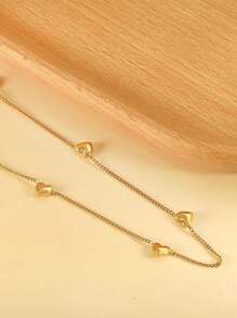 Colar de personalidade coreana estilo doce com coração selvagem, aço inoxidável galvanizado a vácuo, produtos populares, joias femininas requintadas