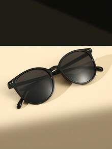 1 Cặp kính thời trang nữ gọng vuông bằng nhựa, kiểu dáng tối giản, phù hợp cho sinh viên, thích hợp sử dụng hàng ngày. - màu đen - Xem 2