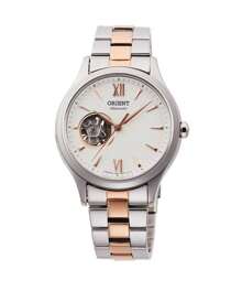 Orient Relógio Mecânico Feminino Orient com Mostrador Branco e Pulseira de Aço Inoxidável, Estilo Elegante de Negócios, Adequado para Uso Diário, Encontros, Presentes e Várias Festas RA-AG0020S10B