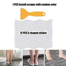 30 Piece Set Of Transparent Anti Slip Bathtub And Shower Floor Stickers - Bathtub Floor Anti Slip Tape - Easy To Stick And Remove - Prevent Slipping And Falling, Bathroom Decoration, Bathroom Accessories