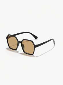 1 Stück Damen Acryl Lässig Geometrischer Rahmen Schwarz Fashion Brille für Strandutensilien und Y2K Accessoires