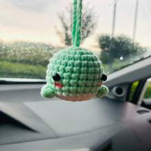 onEternal Handmade Crochet Cute Whale Hanging Decor, Car Interior Decoration, Mirror Ornament, Gift