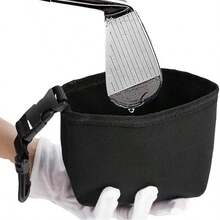 هدية الجولف - منظف مضرب الجولف وحقيبة غسل الكرة، بطانة سطح مقاومة للماء، مشبك قابل للفصل، قابل للغسل في الغسالة، ينظف تجاويف المضرب، يجفف الخارج، غسالة كرة الجولف، اكسسوار حقيبة الجولف، يجمع بين فرشاة مضرب الجولف ومنظف التجاويف - متعدد الألوان - مشاهدة 2