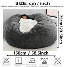 1 Stück Sitzsackbezug, lässiger Sofa Sesselbezug für 2/3 Sitzer, flauschiger faltbarer multifunktionaler minimalistischer Loungesessel Schonbezug (ohne Füllung, nur Bezug) für Wohnzimmer, verschiedene Farben