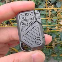 T-CONCEAL EDC 指尖滑块成人桌面玩具减压磁性金属旋转推卡礼物 - 灰色 - 查看 5