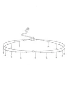 1pc Multi-Layered Beaded Sexy Waist Chain Beaded Belly Chain Crystal Belly Chain Rhinestone Adjustable Bikini Waist Body Chain Belt Belly Jewelry Summer Beach Resort Party Accessories For Women And Girls