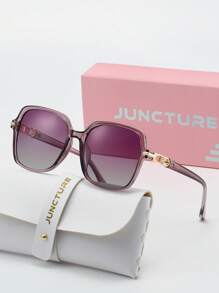 JUNCTURE 精选偏光方框女士时尚眼镜 时尚眼镜 户外遮阳时尚眼镜 自驾游 街拍 节庆礼品 女性夏季海滩度假必备 配眼镜布 方形 - 彩色 - 查看 13