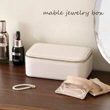 Portable Jewelry Box, Necklace Bracelet Pendant Storage Case, PU Leather Travel Jewelry Organizer With 6/12 Velvet Pouches, Suitable For Birthday, Anniversary, Bridesmaids, Valentine's Day, Travel Essential For Women Storage Organizer Travel Essentials Back To School Dormitory Storage,Room Decor - Multicolor - View 8