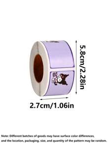 Sanrio 300Pcs/Set Kuromi Roll Stickers Name Stickers Stationery Stickers Cute My Melody Cinnamoroll Handwritten Name Stickers Cartoon Handbook Stickers Back To School School Supplies(Some Parts May Be Random)