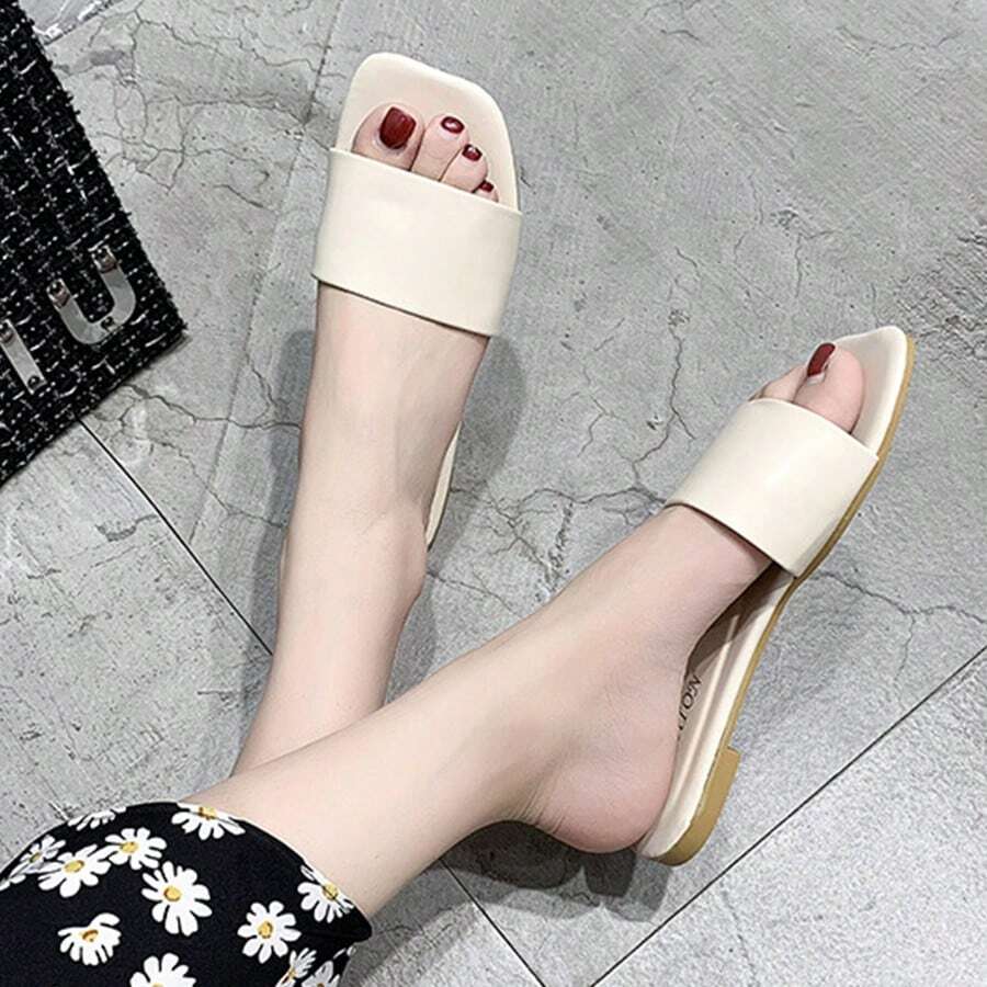 Women's Flat Sandals - 米色 - 查看 1